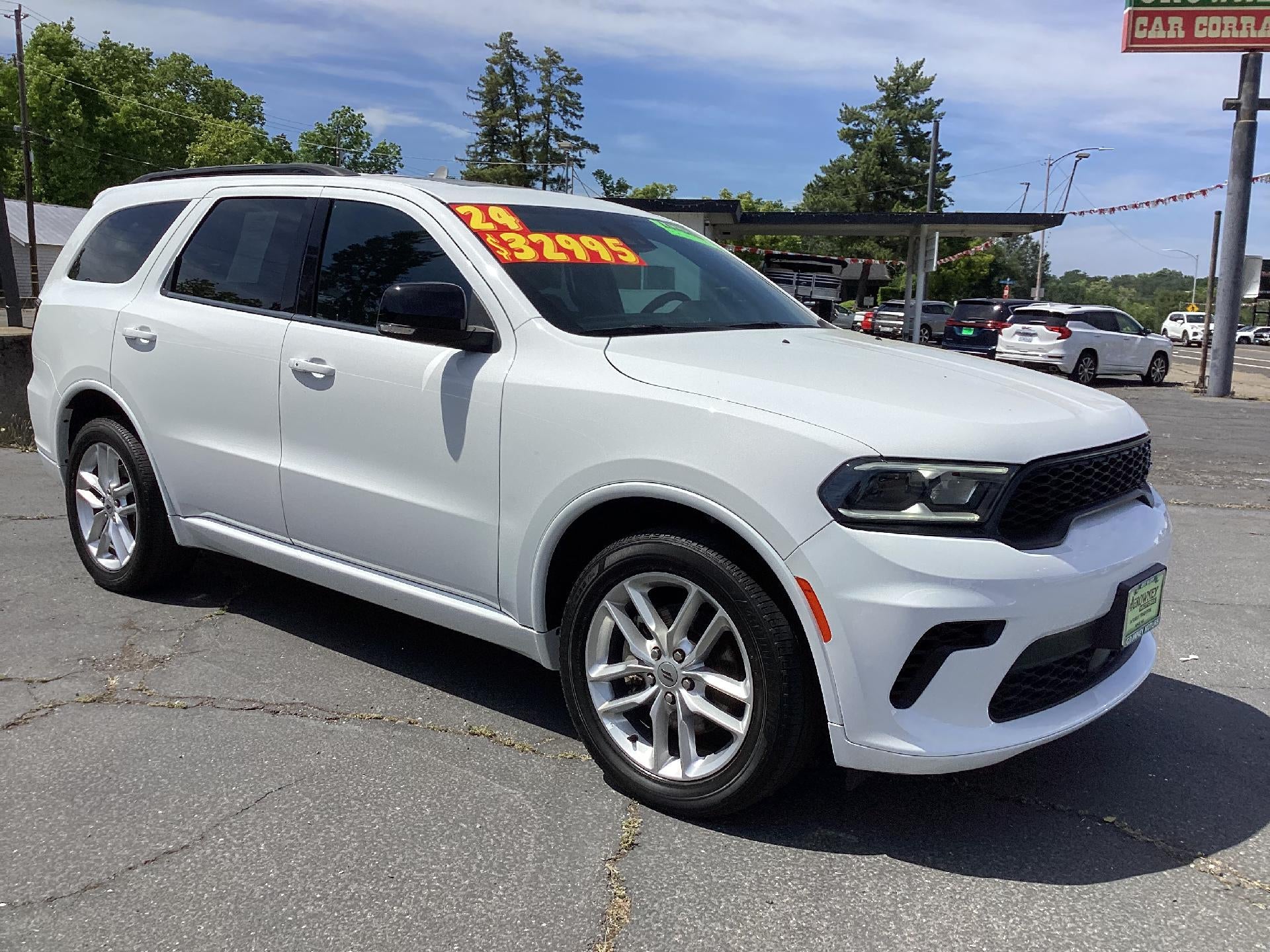 2024 Dodge Durango GT Plus in White — front three-quarter view