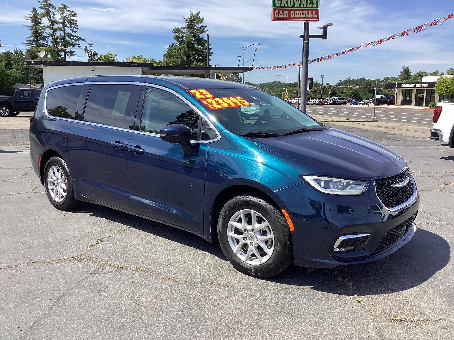 2023 Chrysler Pacifica Touring L in Blue — front three-quarter view